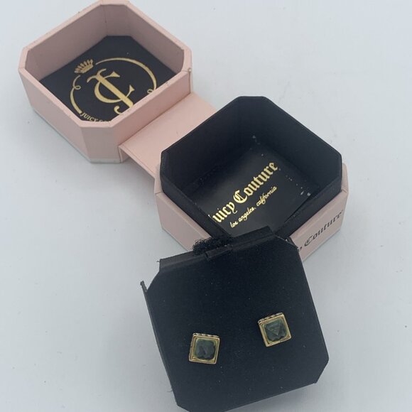 Juicy Courture Pyramid Stone Studs Earrings - Picture 5 of 15